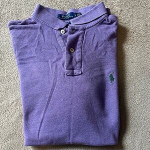 Purple Polo Ralph Lauren The Iconic Mesh Polo Shirt (Green Horse)